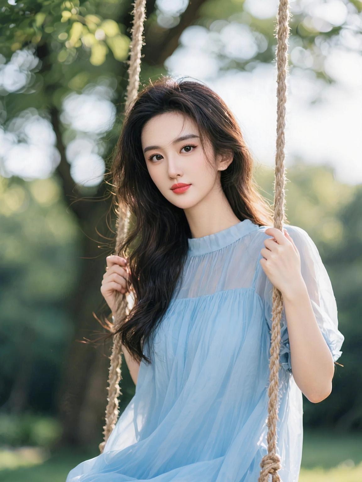 秋千氛围感大片 抖音ai创作 看过来 同款 仙女姐姐