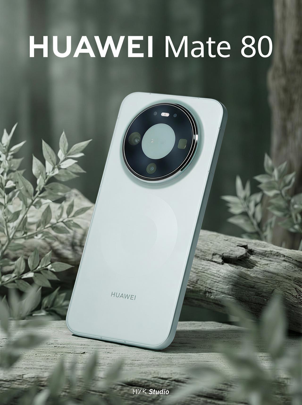 HYK图赏｜华为Mate 80

云杉绿版本，机身以冷色调为主，摸起来是哑光质感