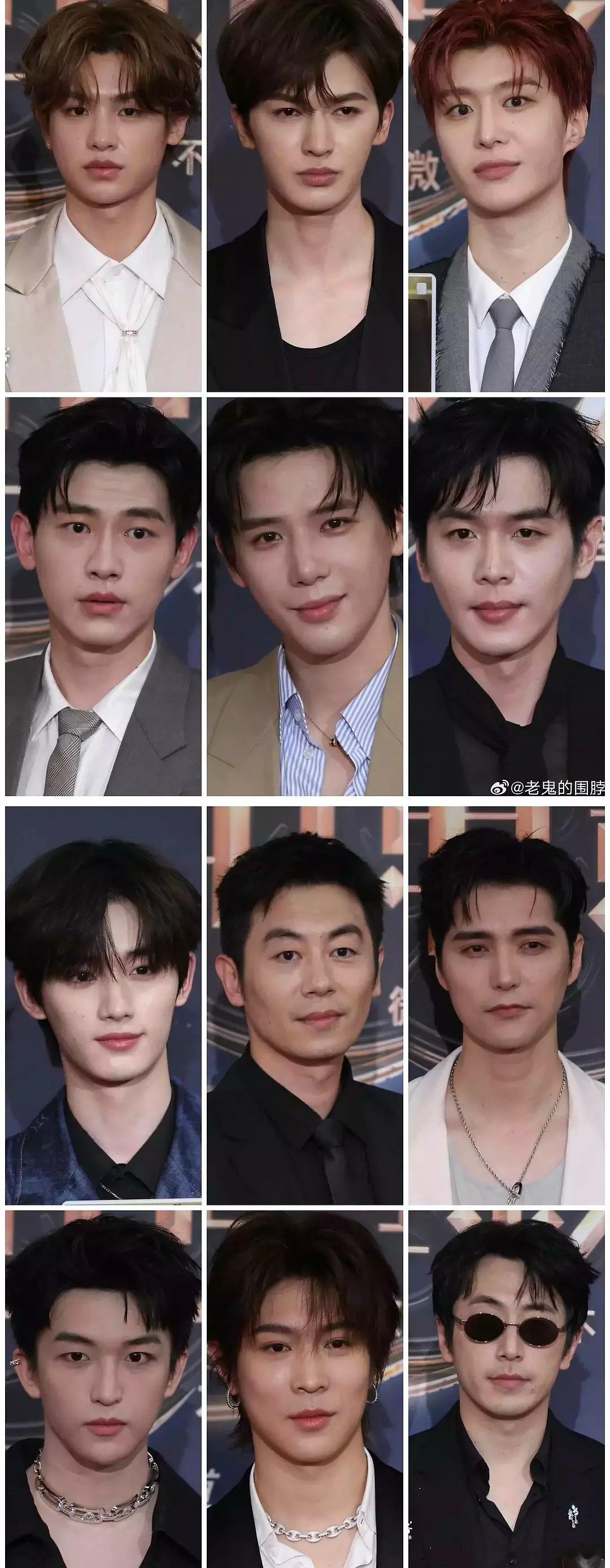 今晚微博之夜男明星大头照，还是比李飞的孩子们强吧…[笑cry] ​​​