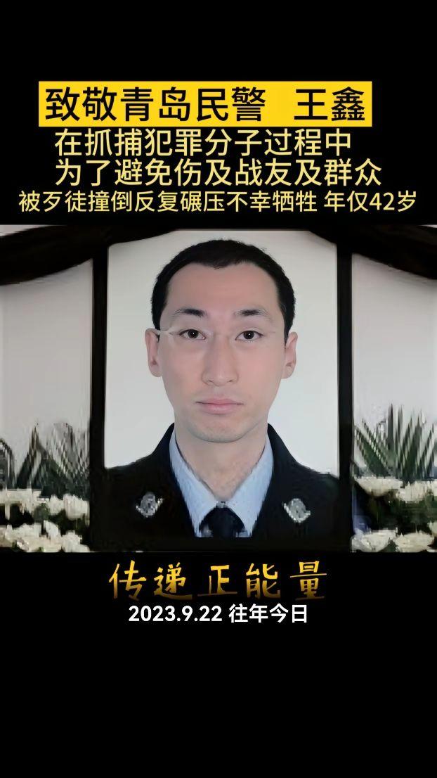 王鑫，青岛市公安局市北分局华阳路派出所民警，在抓捕贩毒嫌疑人时，面对犯...