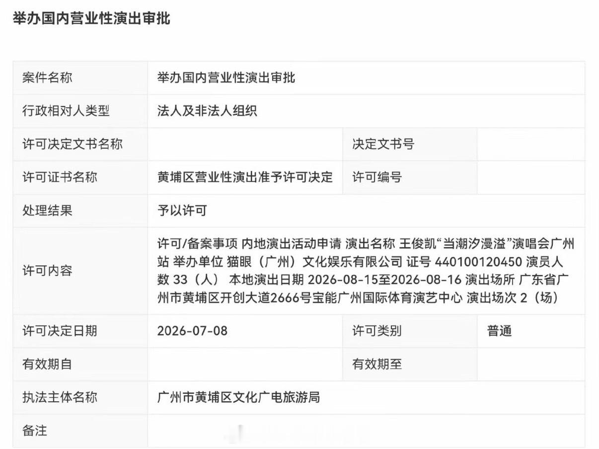 啊啊啊啊啊啊王俊凯广州演唱会获批王俊凯广州演唱会批文通过