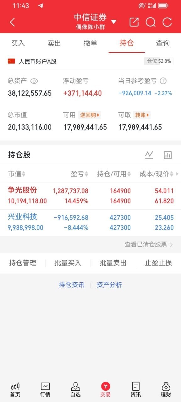 一位广东投资者拿出将近三十万本金，在62元的位置买进泰格医药（300347）48