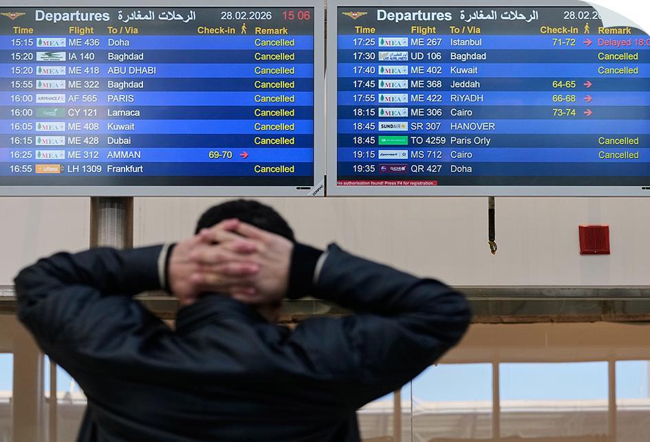 迪拜、多哈、阿布扎比全停摆！9万人中转被困，航班消失的24小时。

受中东局势突