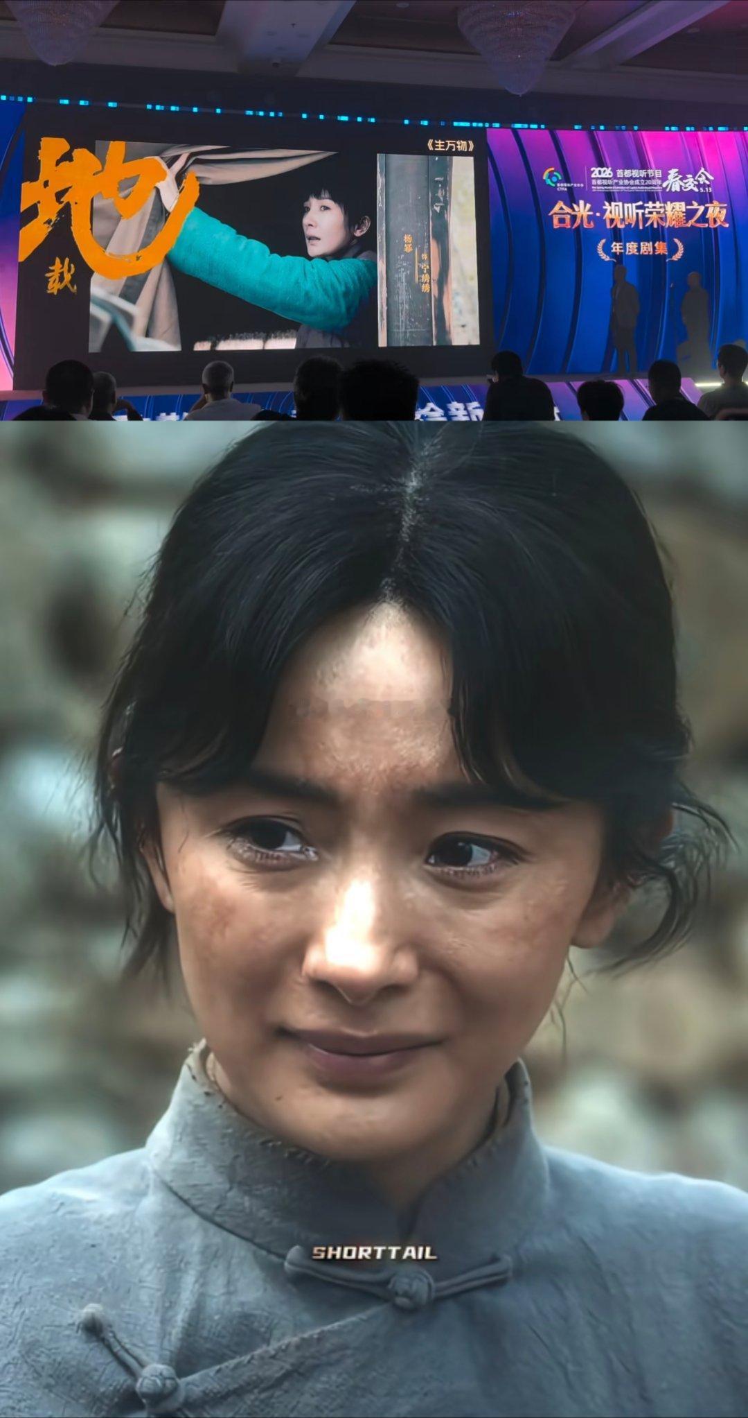 2026年春交会视听荣耀之夜，杨幂《生万物》获得年度剧集。 