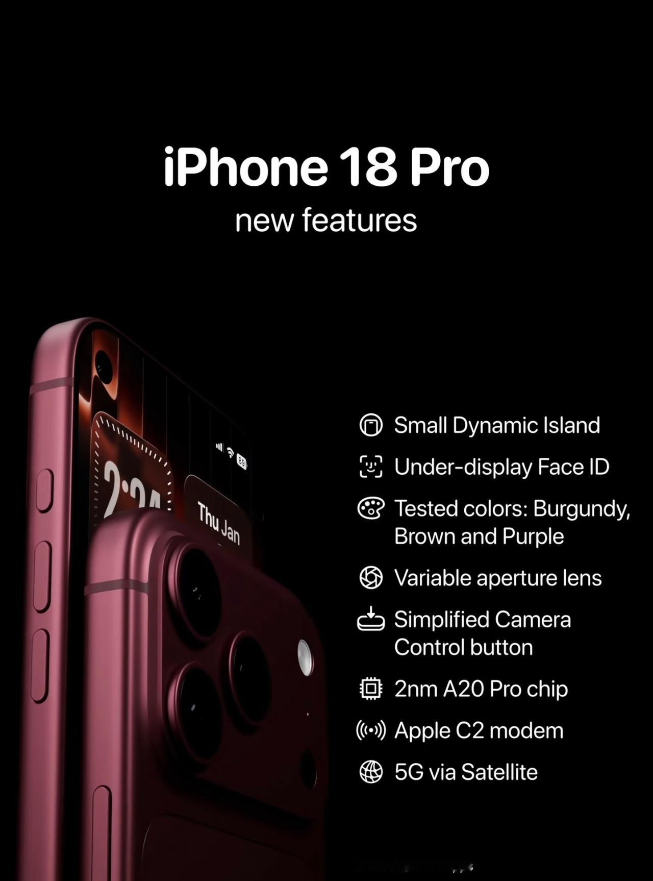 iPhone18Pro宣传片曝光iPhone 18 Pro渲染视频曝光，概念性的