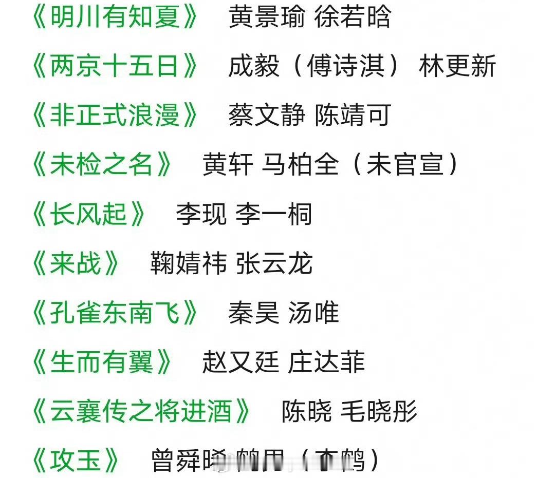 网友整理领衔主演一二番可能因新规变动的剧，不少顶流的剧都在其中，有乐子看了
