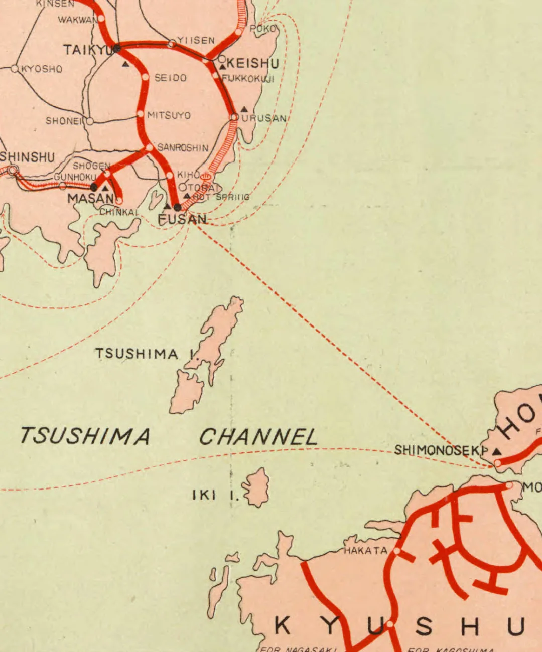 1928年朝鲜铁路地图