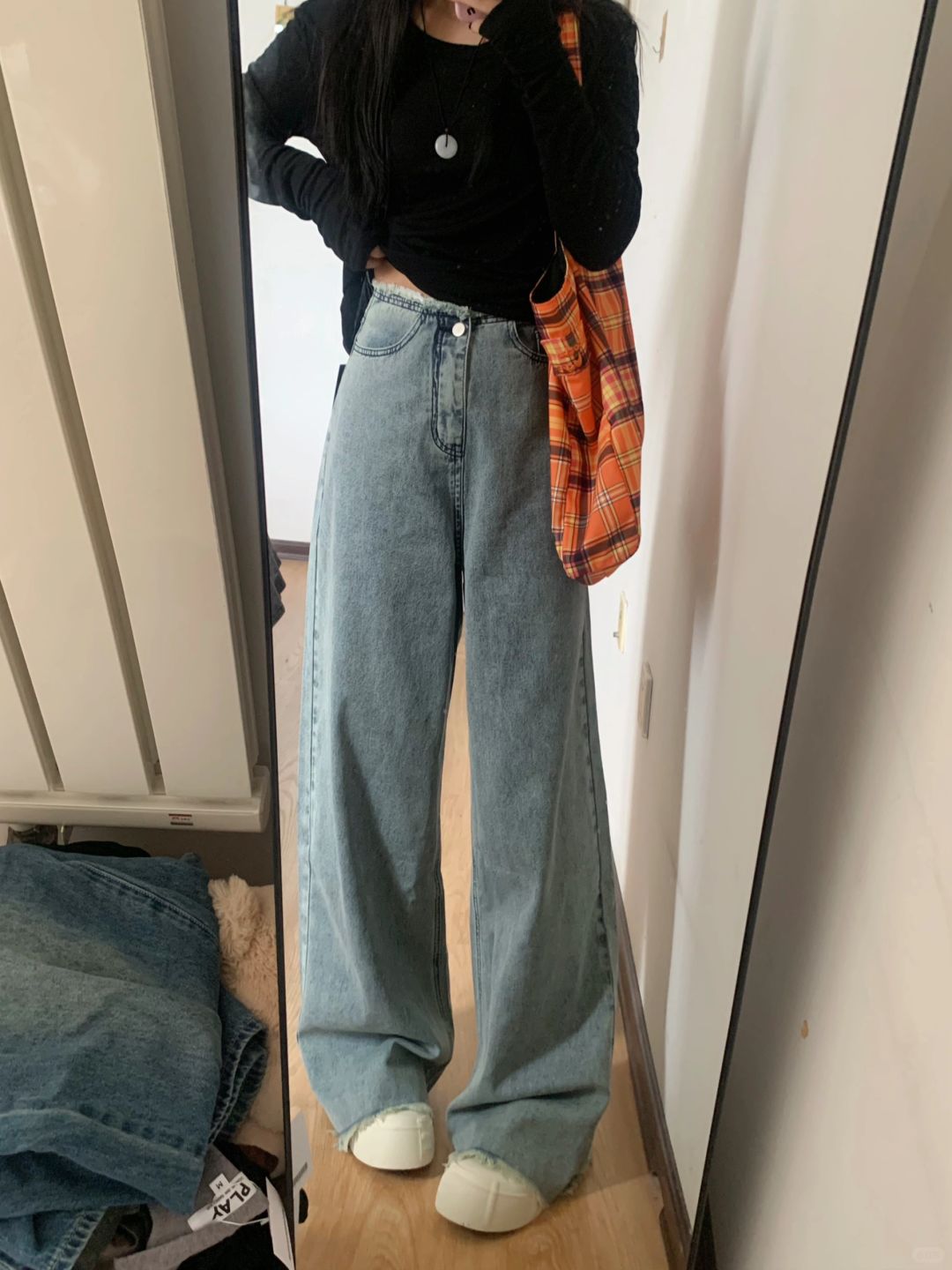 158/105微胖梨形买到超满意秋冬阔腿裤🥰