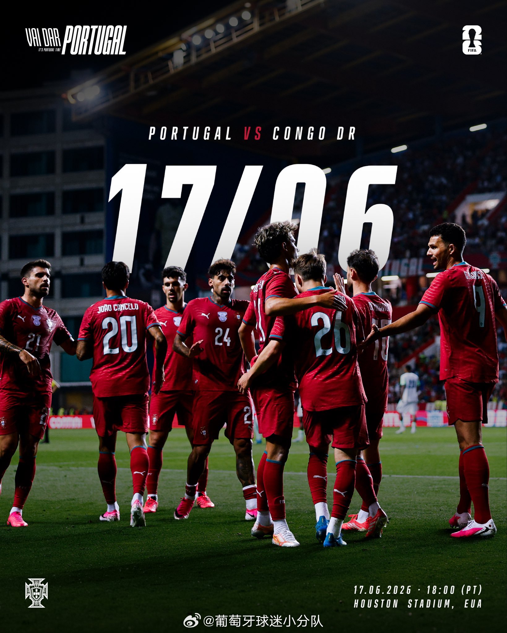 比赛日！！！！！⚽️世界杯小组赛K组第一轮👉葡萄牙—刚果民主共和国📍美国休斯