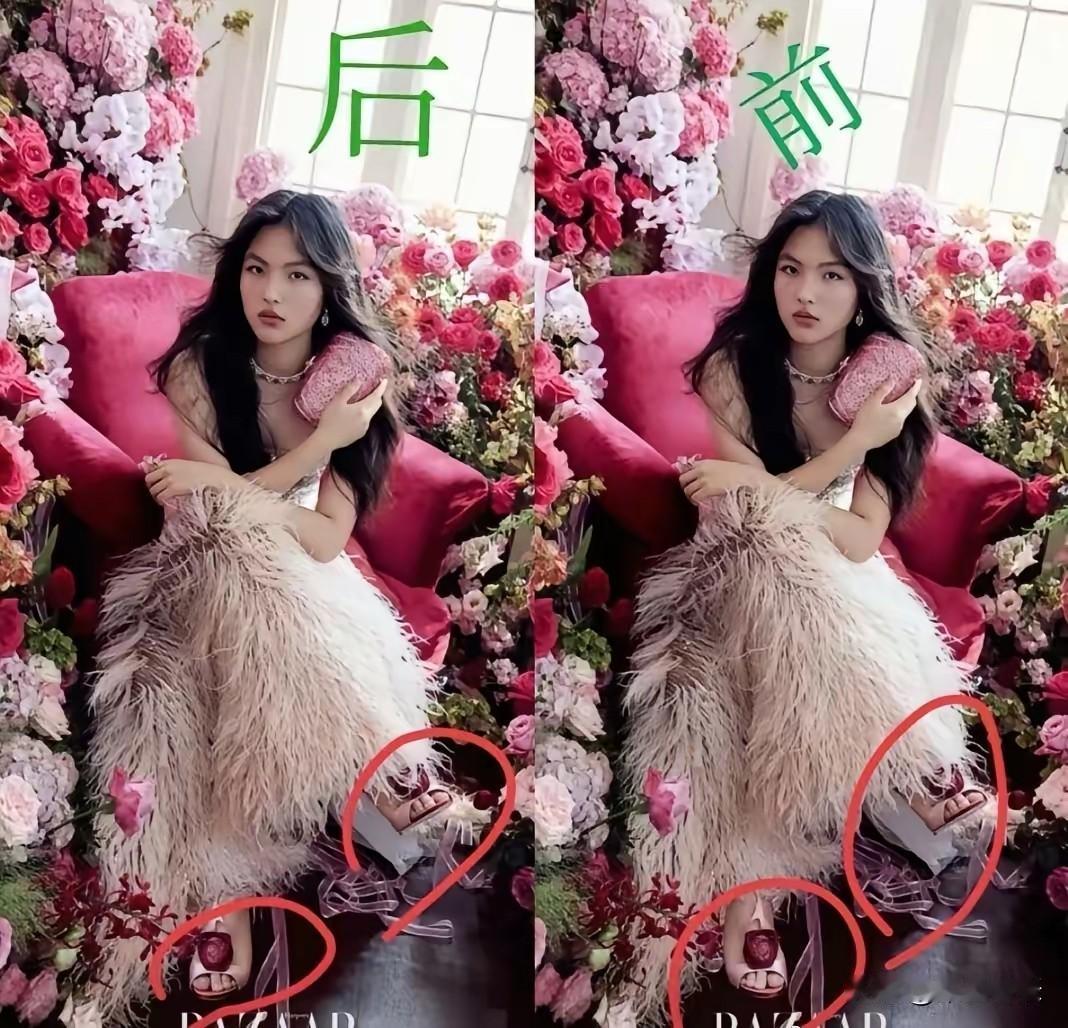 时尚顶流杂志闹了大笑话，封面竟出现两处右脚，修图师左右不分，令人大跌眼镜。杂志社