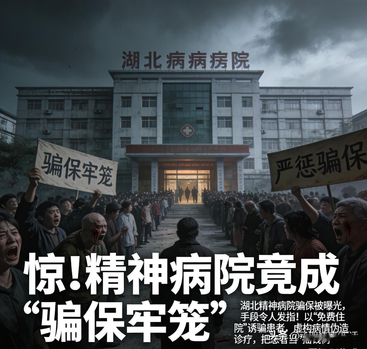 惊！精神病院竟成“骗保牢笼”！
湖北精神病院骗保被曝光，手段令人发指！以“免费住