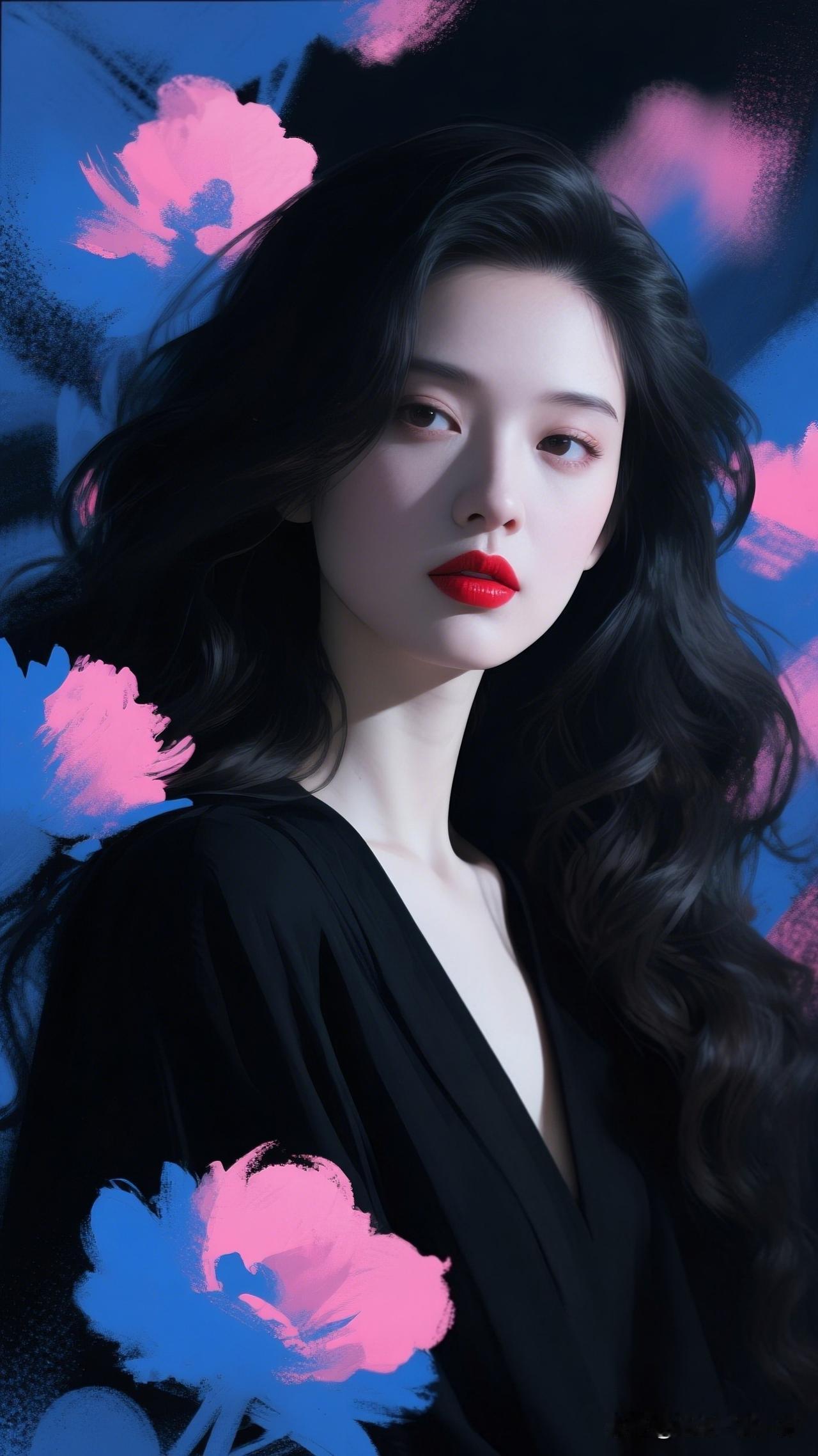 红妆映碧空，花影入梦来。什么样的穿搭可以成为气质女神? 惊艳的复古风，红唇黑发，