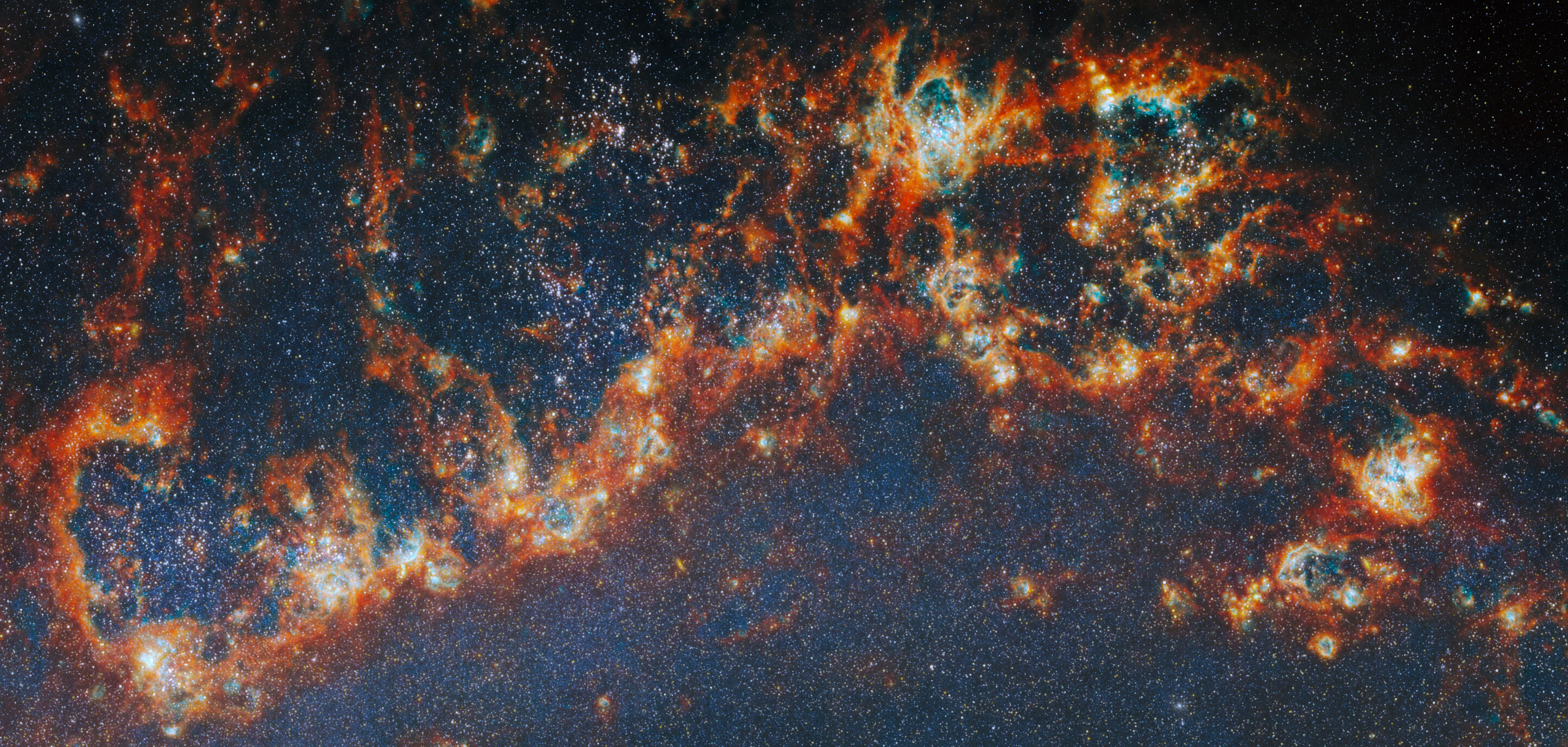 NASA韦布空间望远镜观测了四个邻近星系中近9000个恒星团。数据显示，质量更大