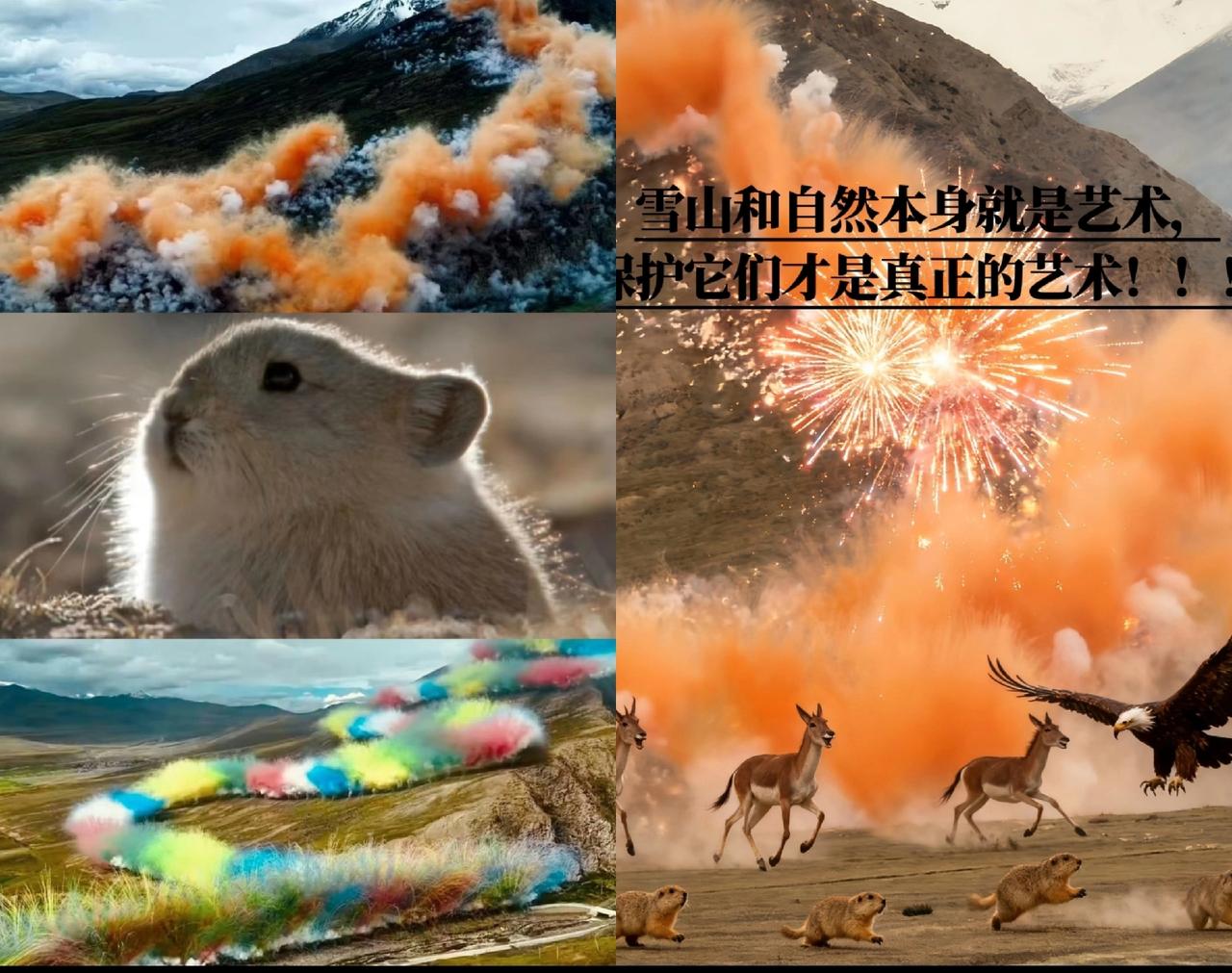 这场喜马拉雅烟花秀
最无辜的不是蔡国强
也不是始祖鸟，而是0那里的野生动物。
 