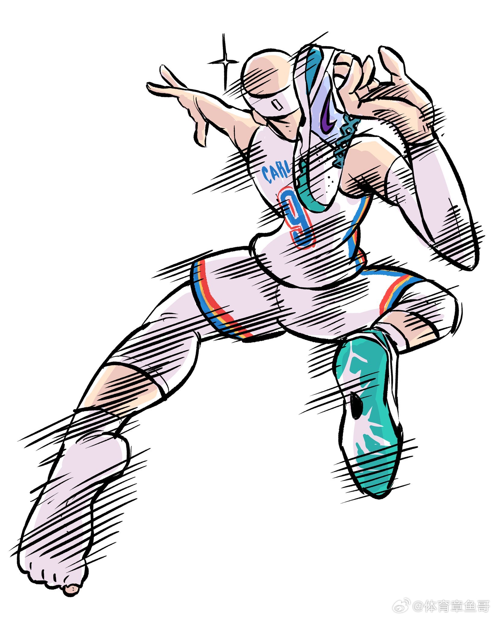 NBA 卡鲁索的拿鞋封盖，成了世界名画！卡鲁索拿鞋封盖