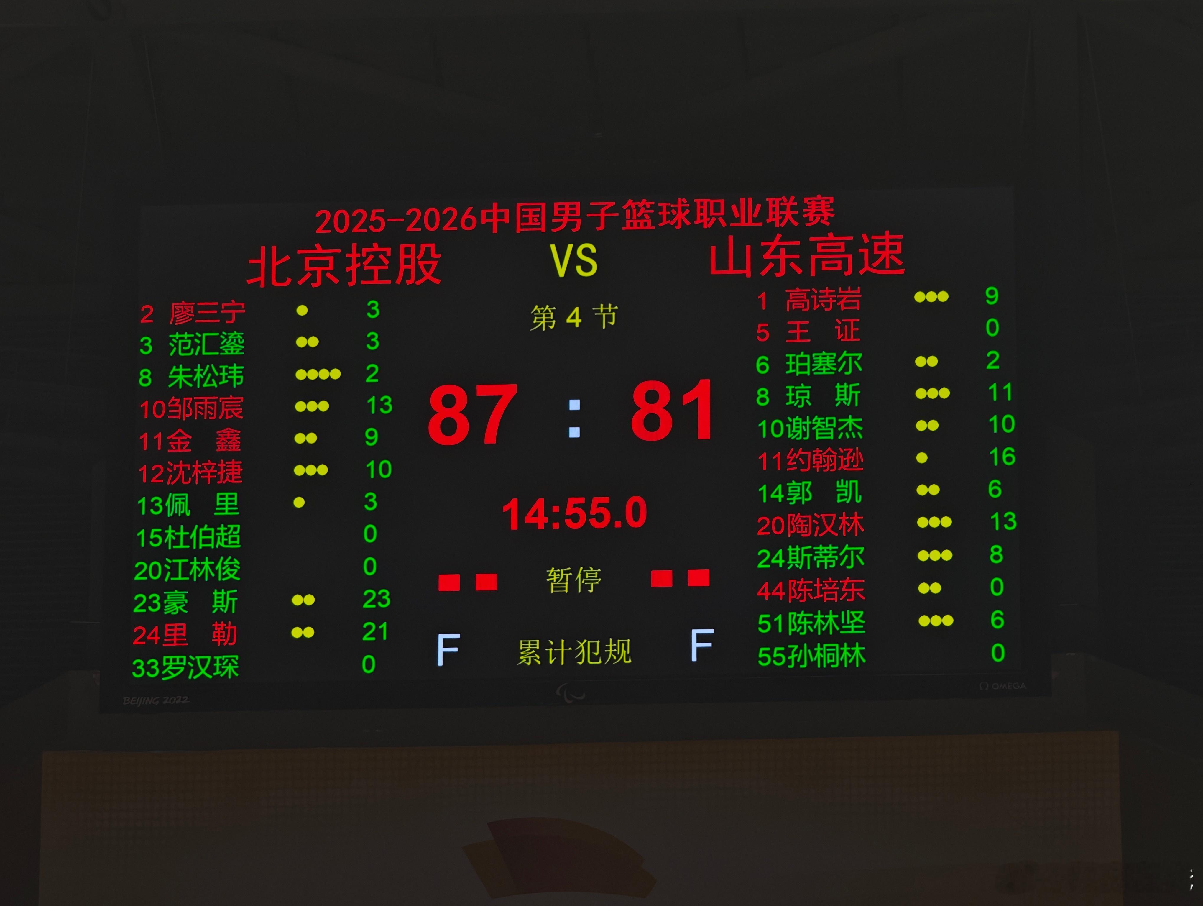 北控男篮vs山东男篮 北控凭借着第三节的攻击波，直接奠定比分优势。尽管山东队在第