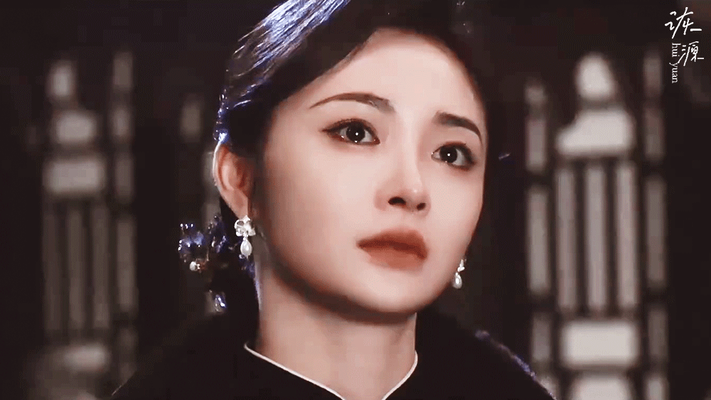 周洁琼 《玉簟秋》兰卿 / 动图【民国】▷戏装·含泪💧💧💧·齐刘海+橙旗袍