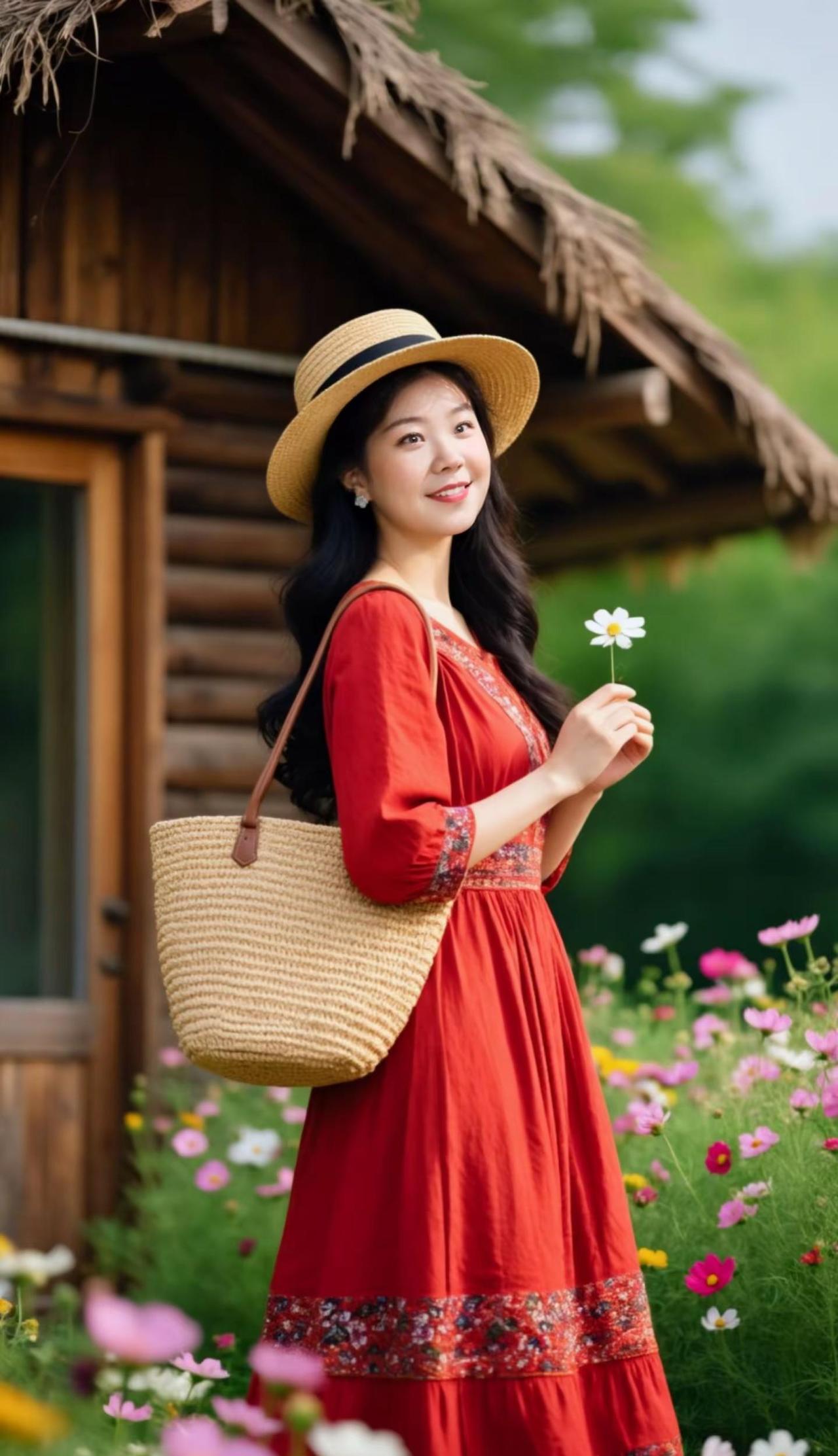 AI田园风美照 随变ai随便玩 快乐永相伴，健康会长随