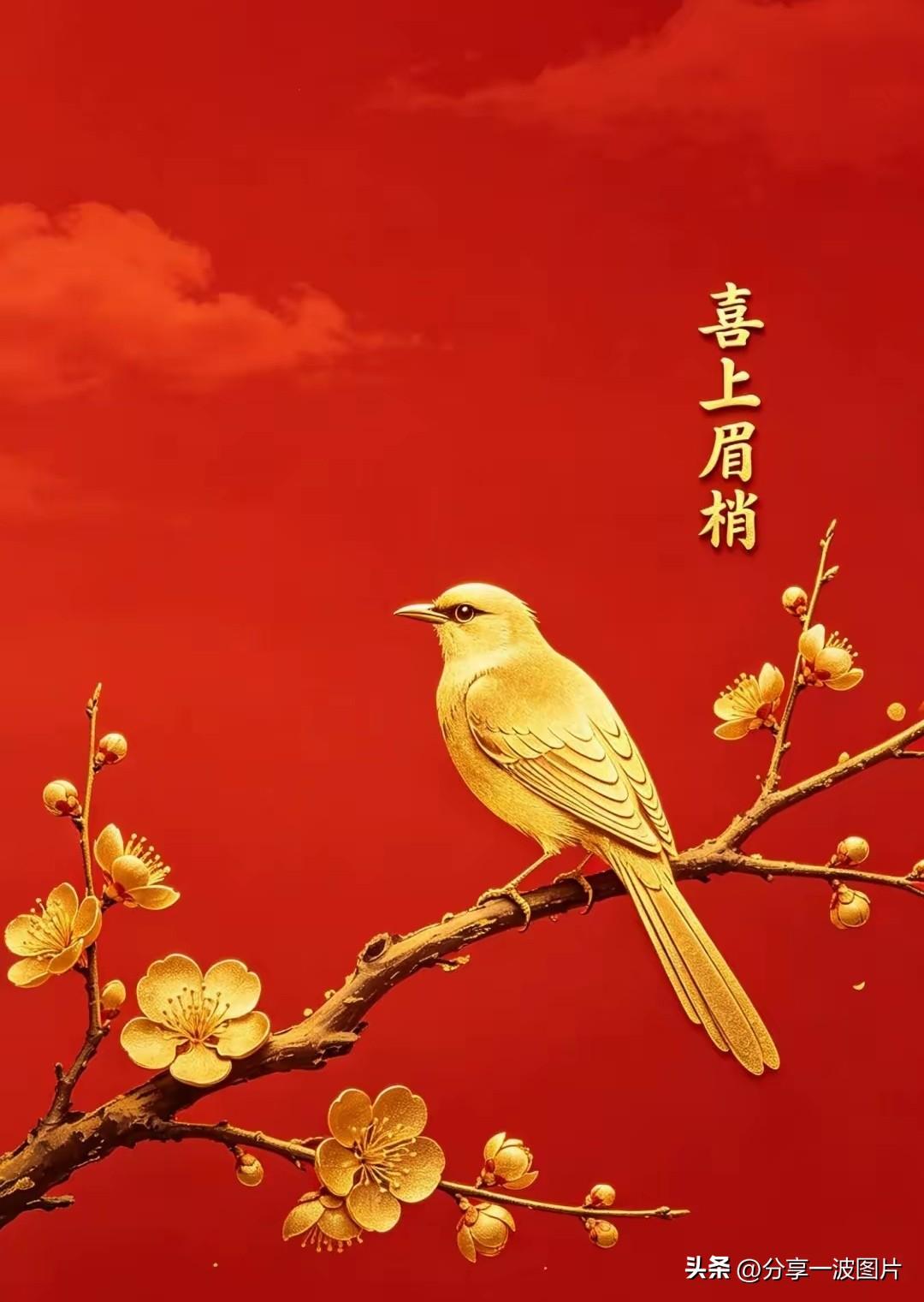 喜上眉梢
