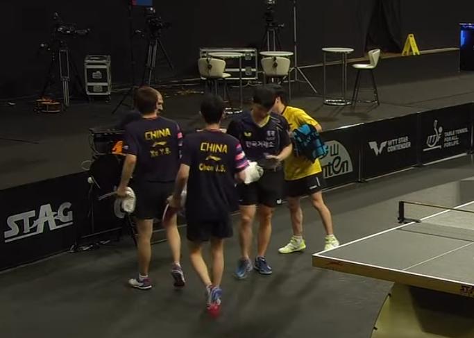 陈俊松太牛了！带着徐瑛彬还能零封安宰贤/林钟勋

第一局
安宰贤/林钟勋明显状态