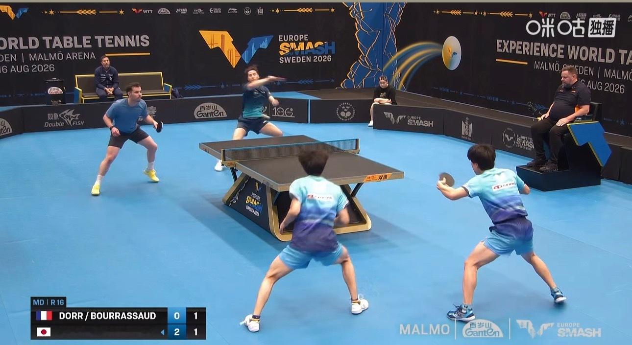 2026瑞典大满贯男子双打16-8篠塚大登/户上隼辅3-0弗洛里安/多尔（13-
