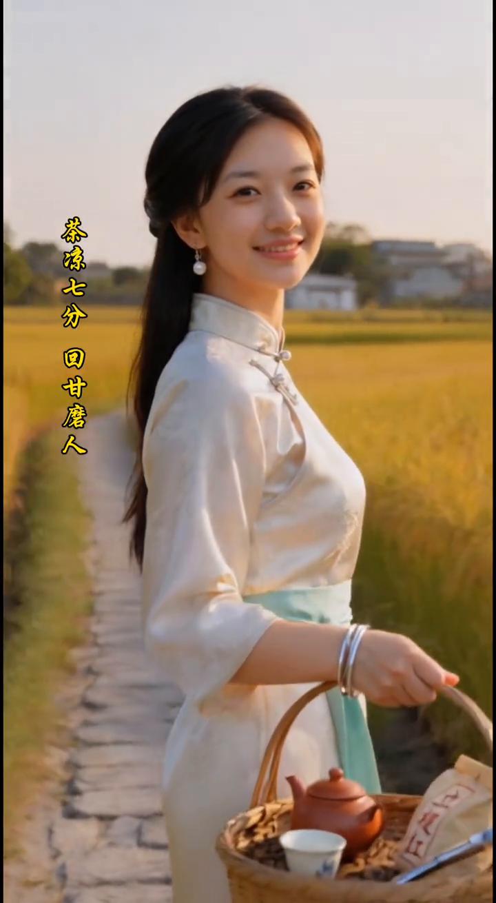 古兜山遇雨避入茶察。
他递来一盏红汤说叫企梗，我抿第一口竟不敢看他的眼，娇香降质