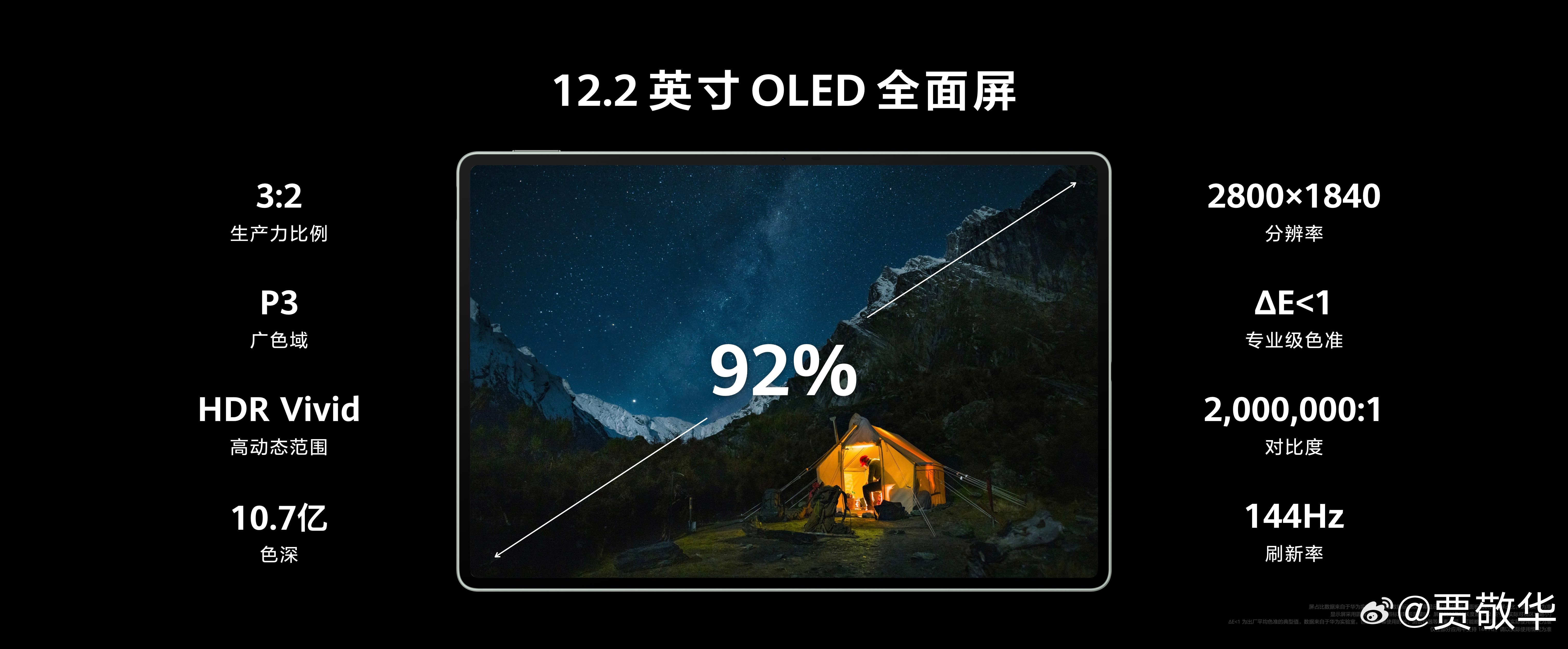 #华为新平板强光下也清晰# 安卓旗舰用上了双层OLED屏幕，刚发布的华为Mate