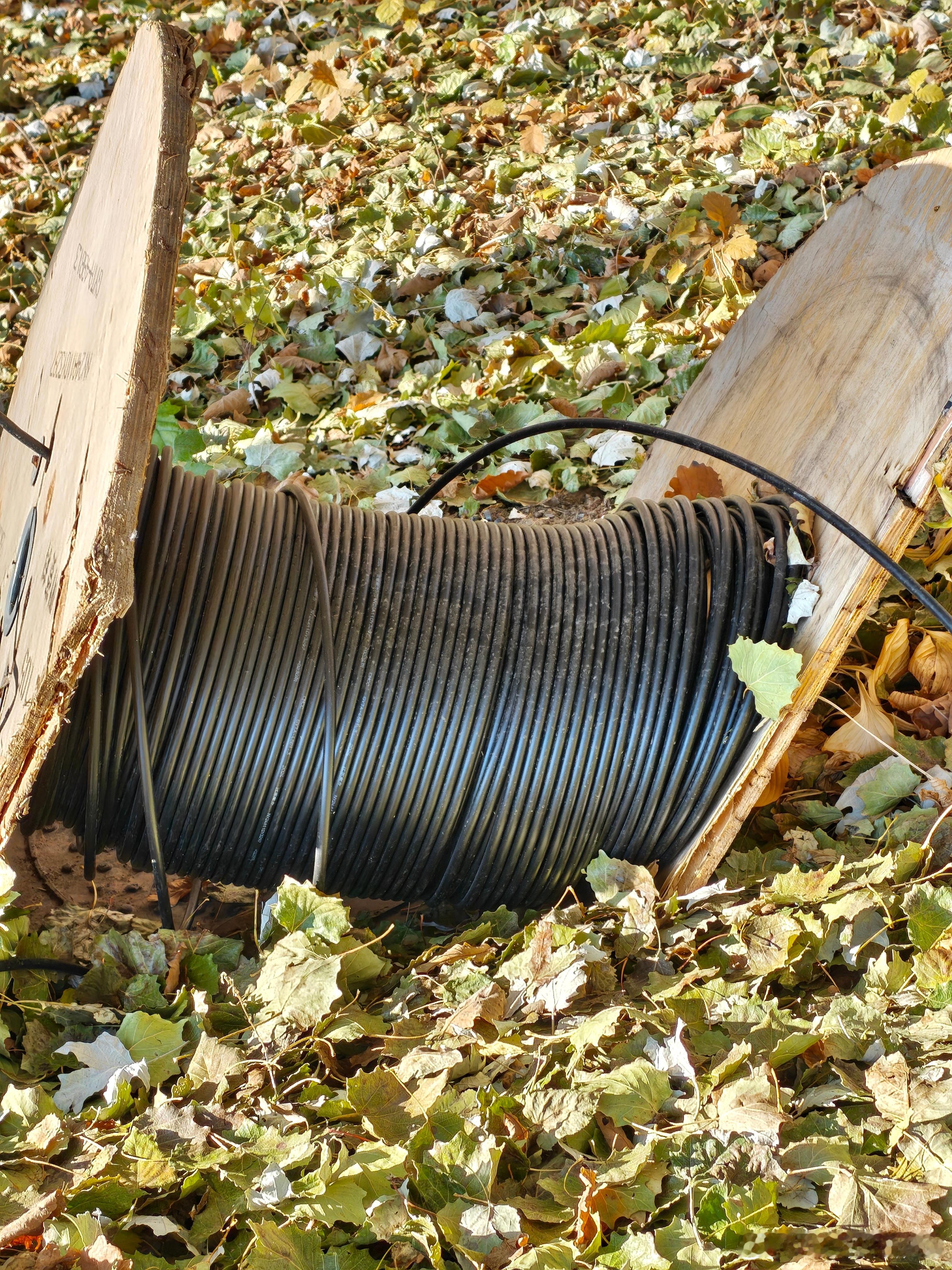 有人懂吗为什么这一大卷电缆“丢在路边”不怕被盗吗？ ​​​