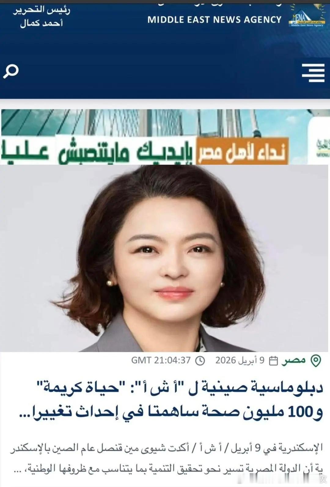 徐敏已任中国驻亚历山大总领事，曾她任中国驻美国使馆国会处参赞，中联部一局副局长等