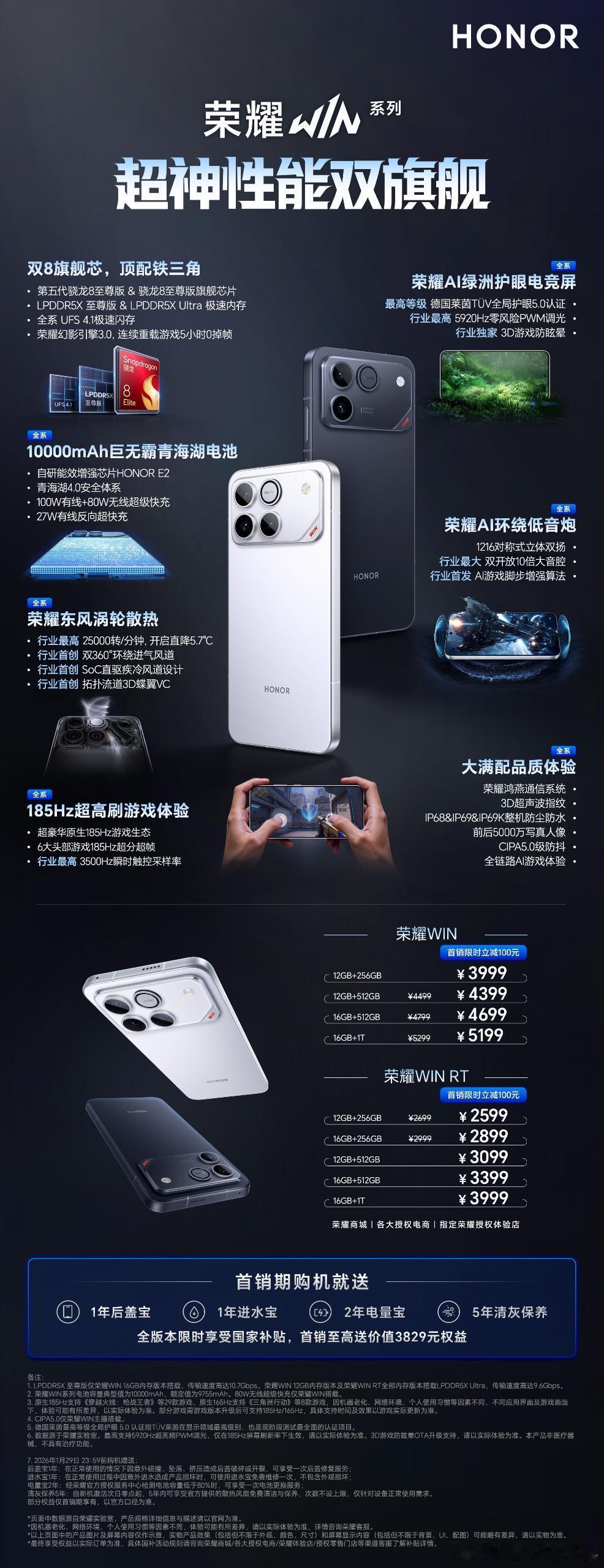 荣耀win系列价格出来了，3999元起。你们觉得这个价格能接受吗？ 荣耀win 