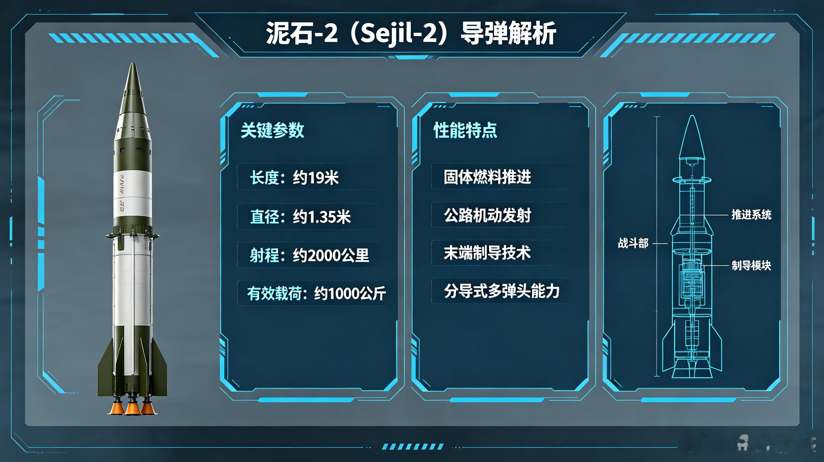 每天认识一件兵器——“泥石-2”中程弹道导弹今天聊聊伊朗“泥石-2”中程弹道导弹