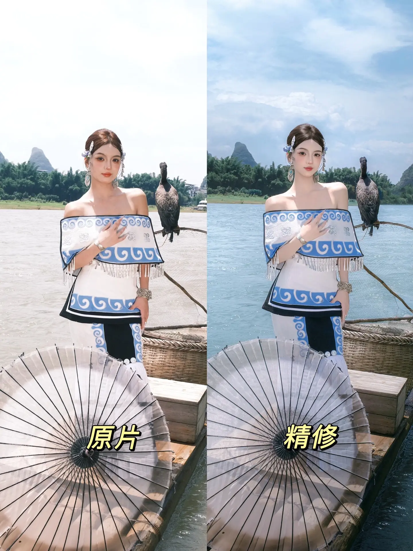 谁家还在一键修图啊，看我家的修图师精修对比！