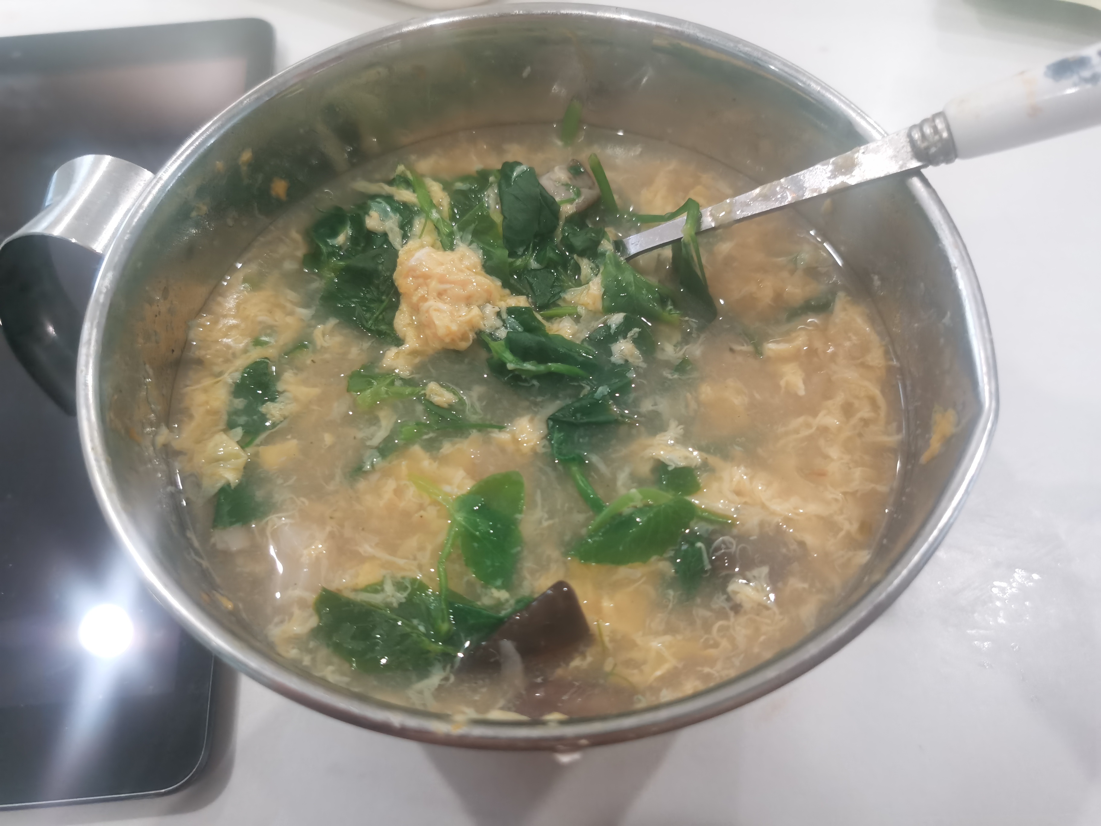 豌豆尖鸡蛋汤的魅力真的一口上瘾😌 