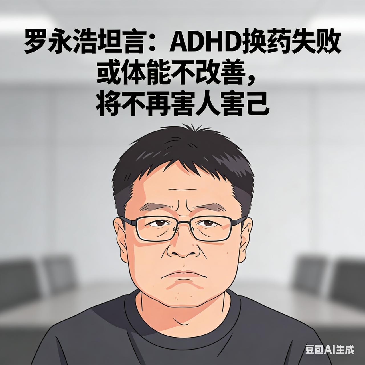 罗永浩坦言：ADHD 换药失败或体能不改善，将不再害人害己
这是一个经过深度打磨