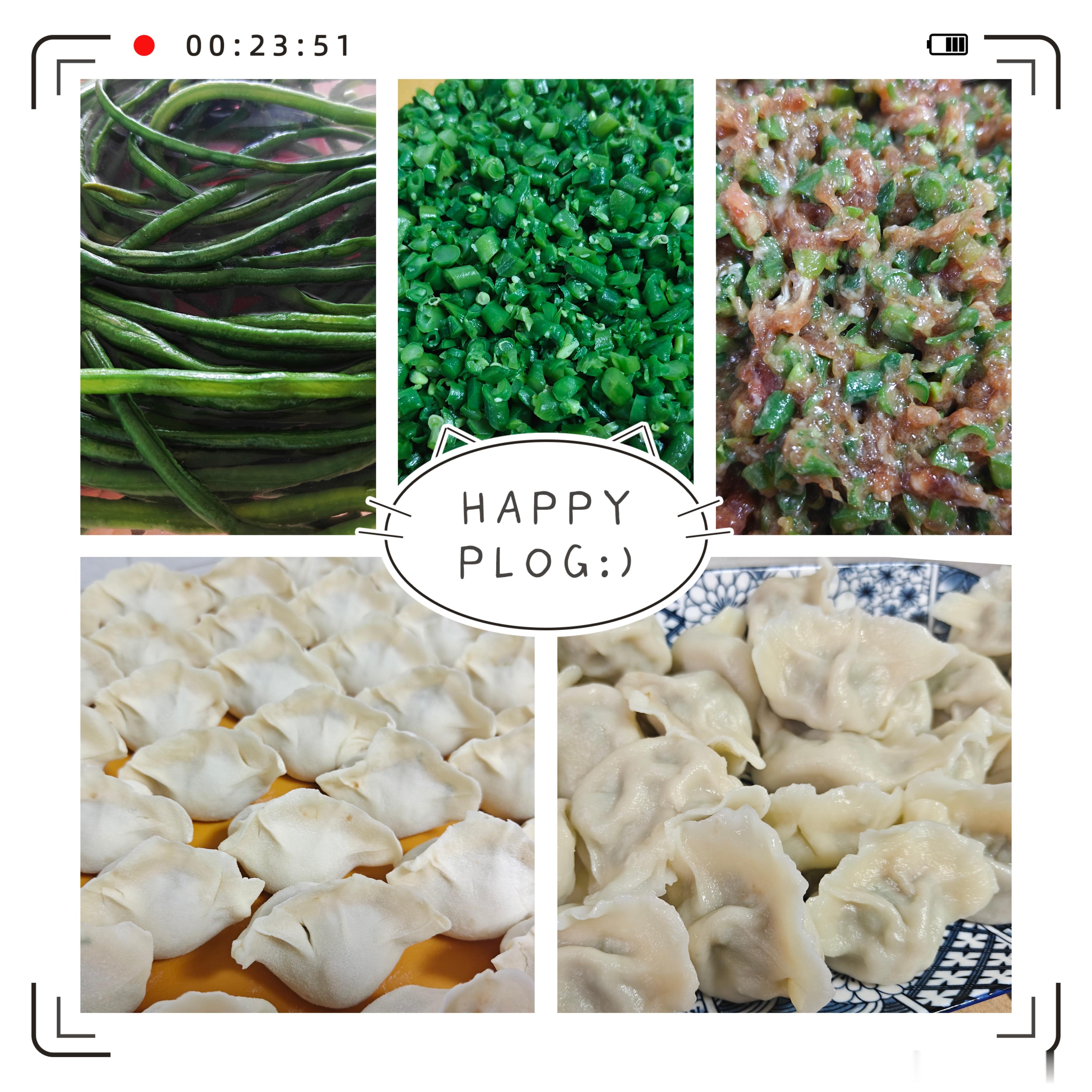 趁着今天不太热买菜弄馅包饺子又是豇豆角馅老话说：大暑不热，入秋热不知这话准不准美