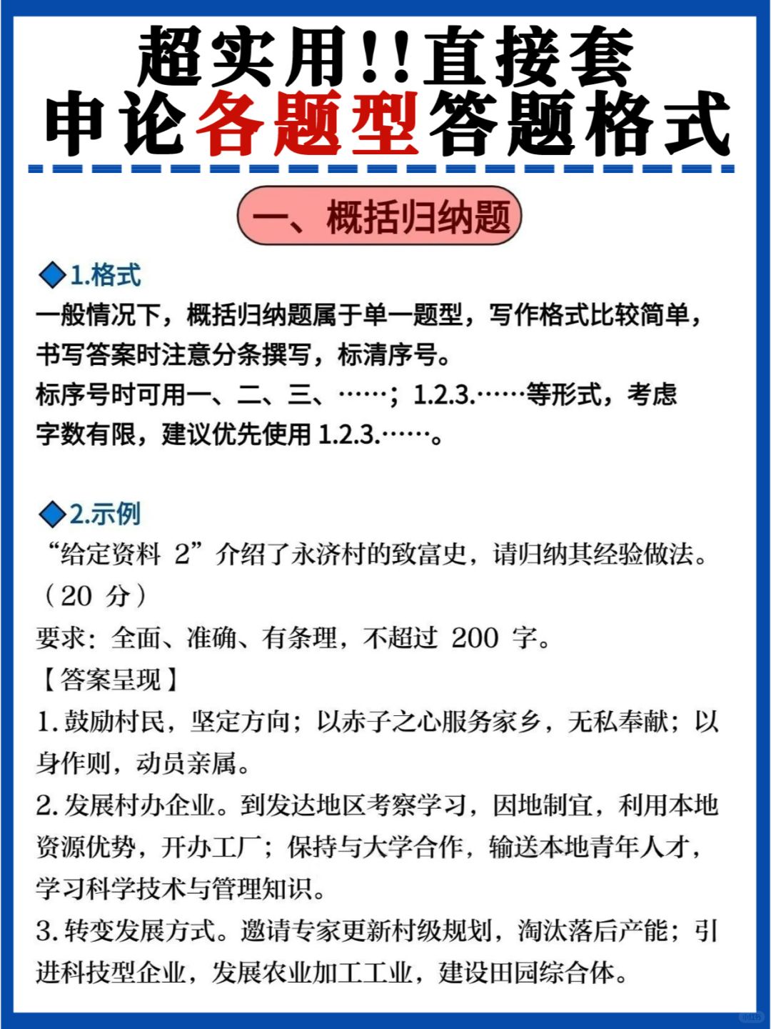 考前急救❗️申论各题型答题格式✅熬夜看完