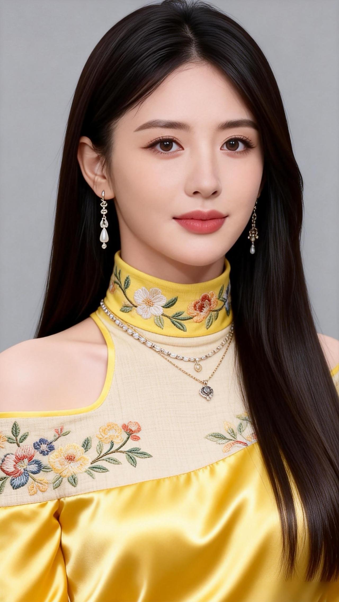 亲和力满满，典型的东方美女