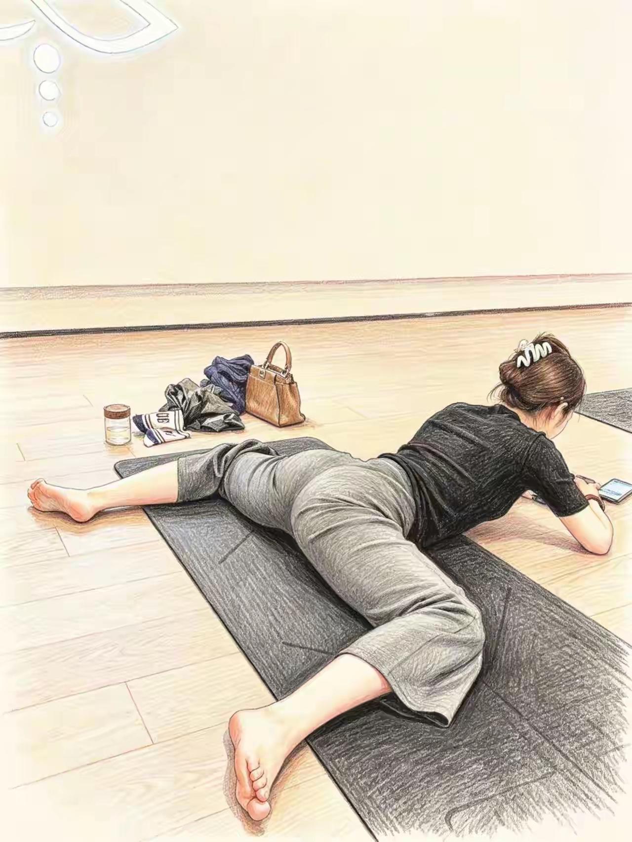 🧘‍♀️这个是深度青蛙趴（大开髋趴胯），练成图里完全贴地放松的程度分3种情况：