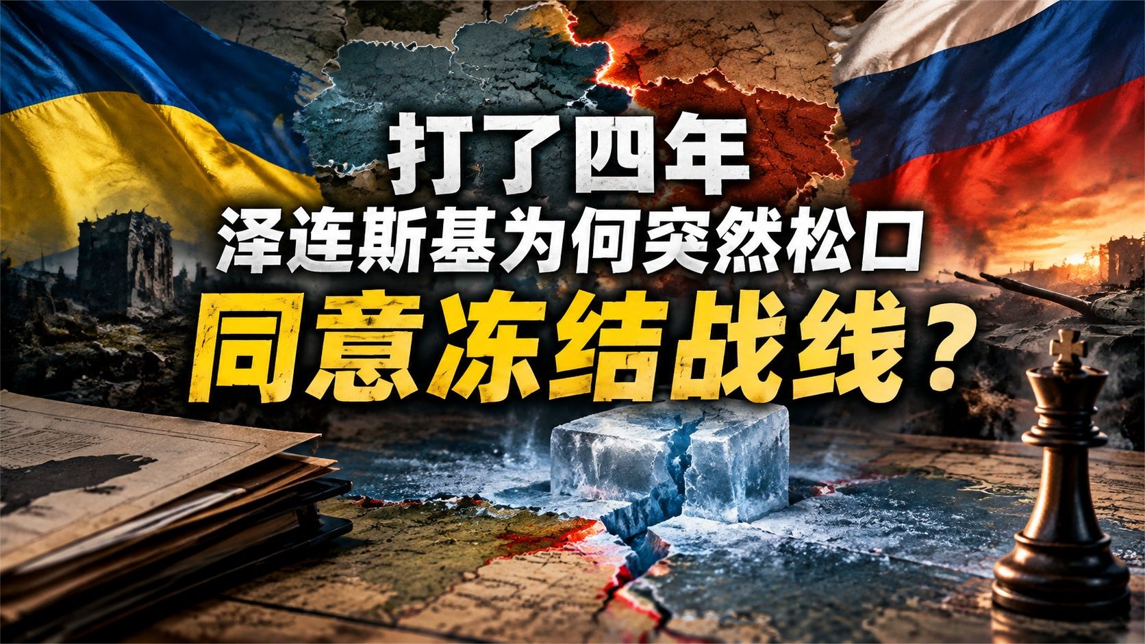 打了四年，泽连斯基为何突然松口同意冻结战线？