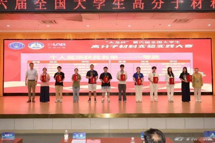 台州学子高分子赛事斩获国赛一等奖近日，“大龙杯” 全国大学生高分子材料实验实践大