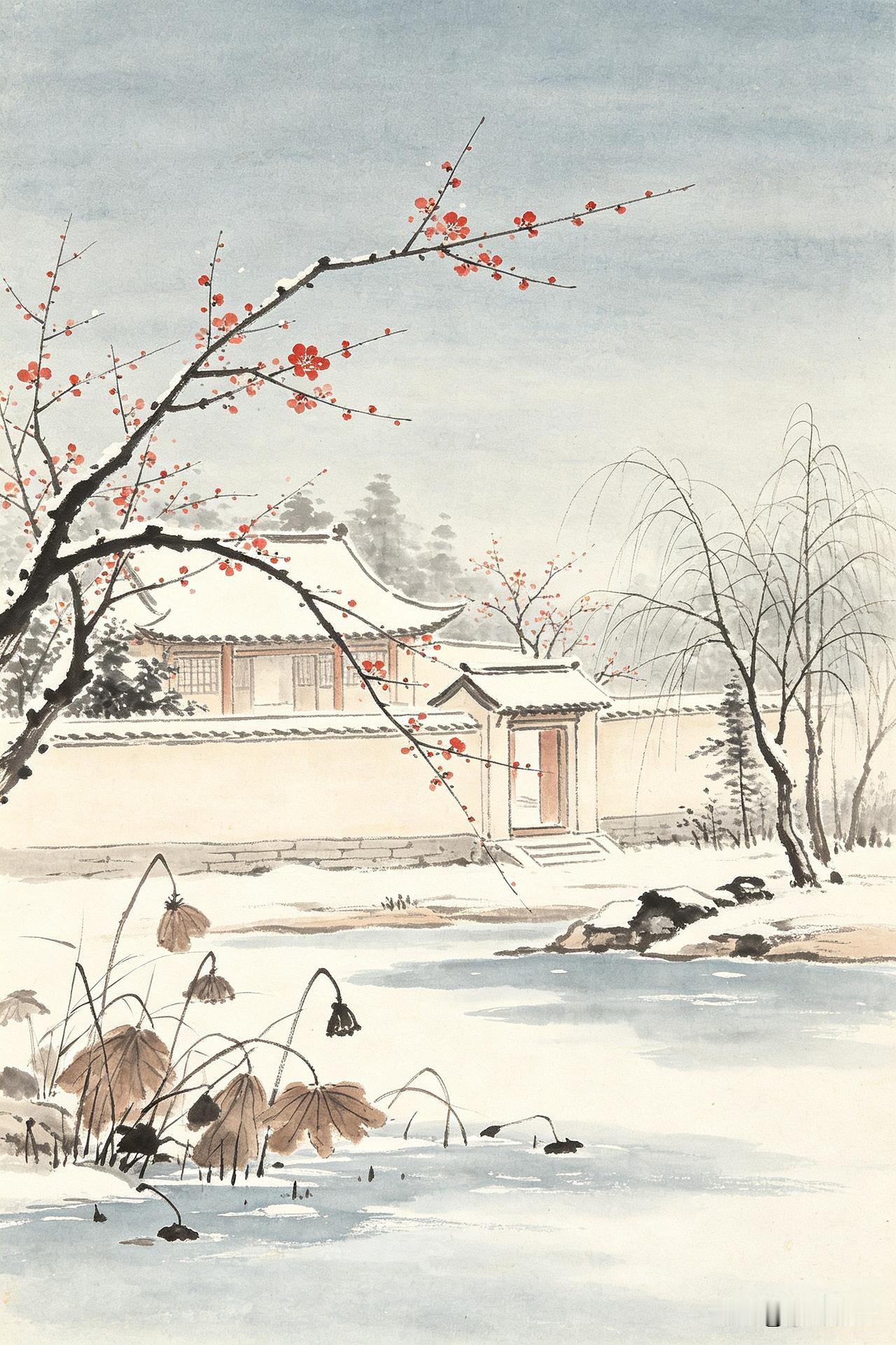 庭前观雪落，
院后赏梅开。

＃秋日生活打卡季＃