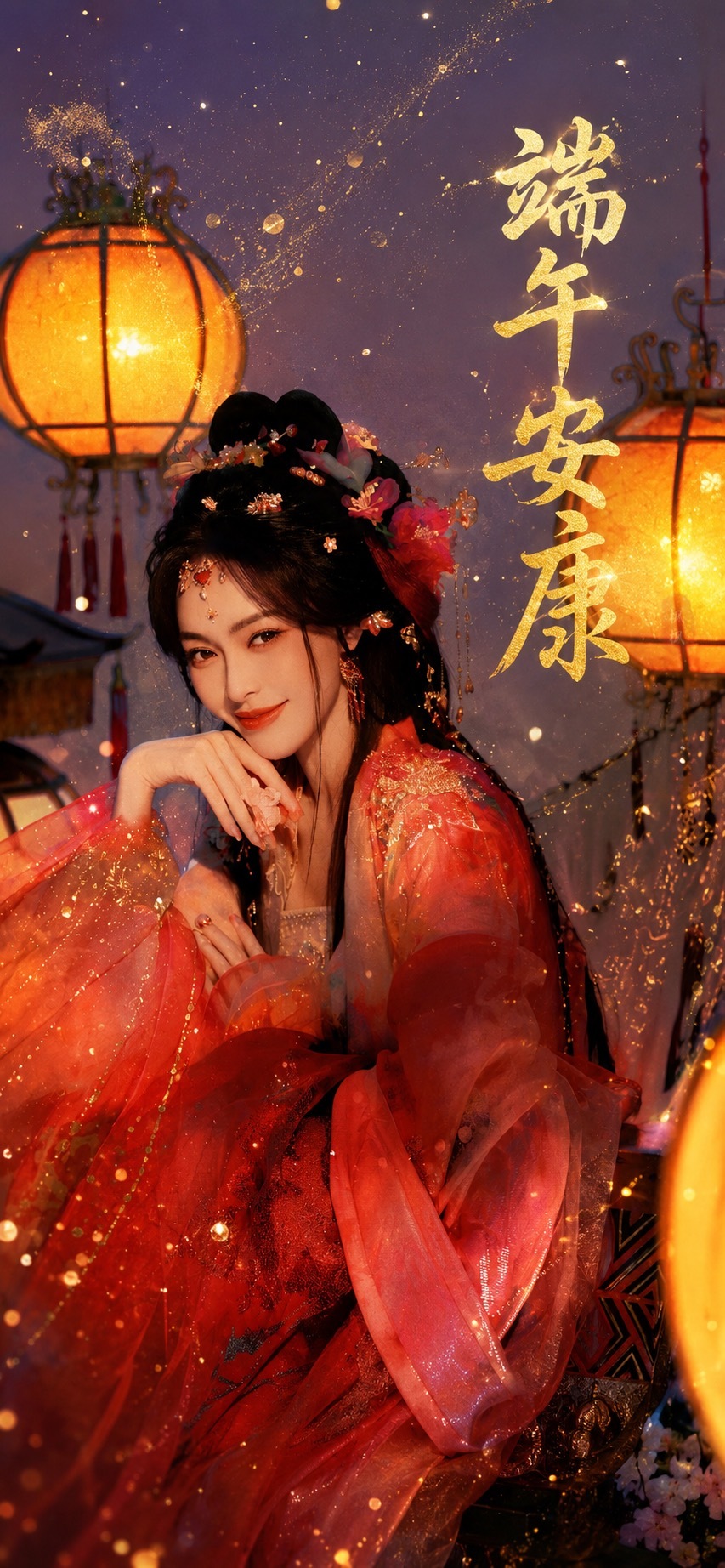 姐姐也端午安康谢谢姐姐又一古装造型满足我的心愿啦～速速摸了张壁纸送给大家，换起来