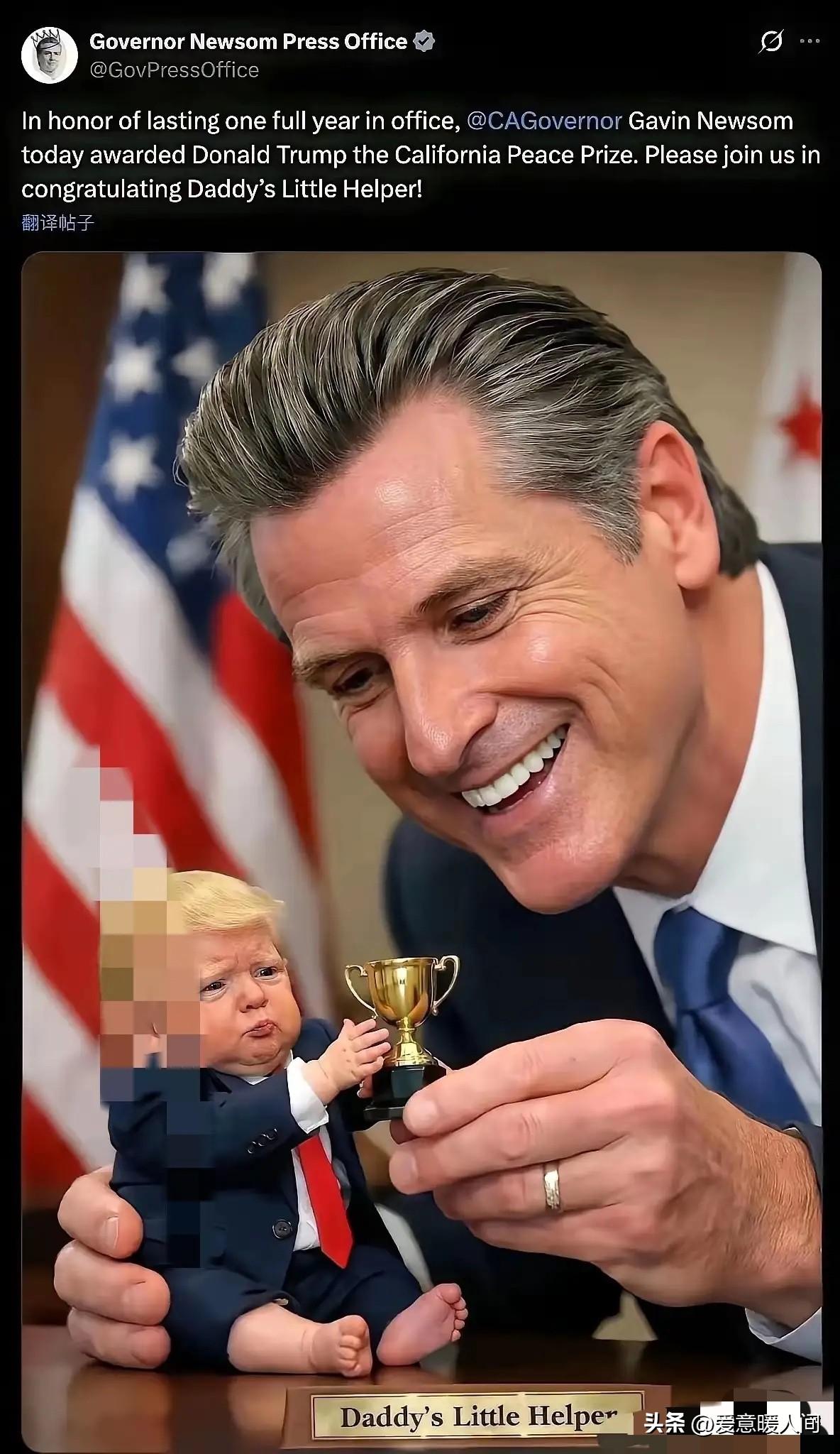 加州州长纽森发言气氛非常激昂，他愤怒地质问：
“我们必须弄清楚，为什么我们的炸弹