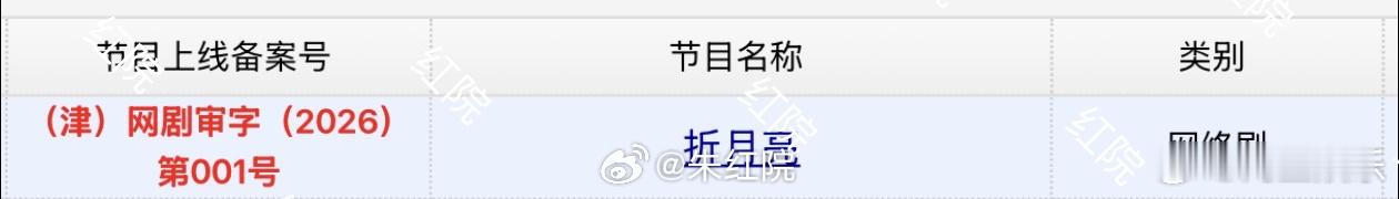 折月亮过审下证了 林一、卢昱晓《折月亮》今日过审下证，期待早日定档播出