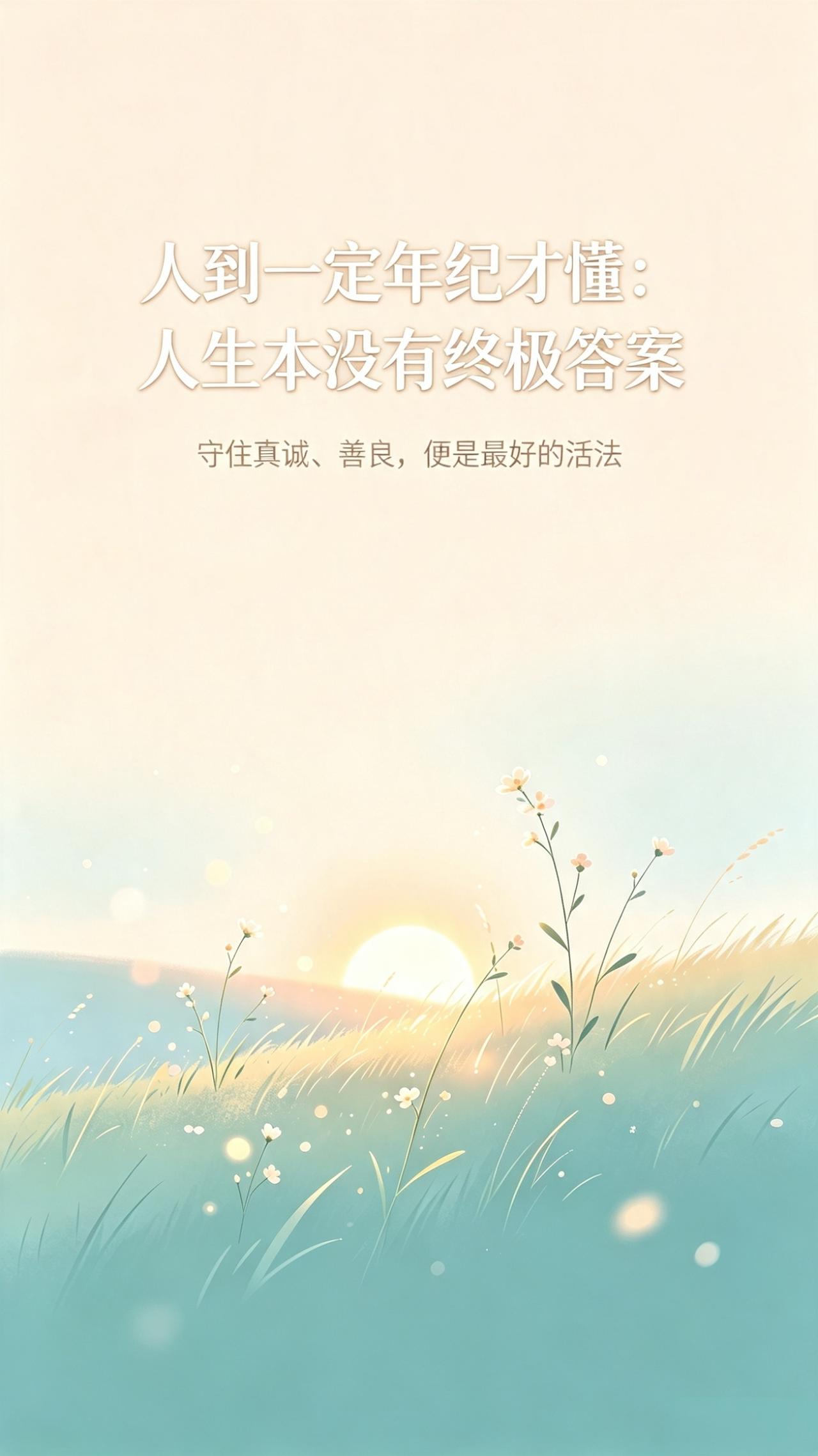 常常会静下心思考，人生的终极意义到底是什么？
 
我们追逐财富、渴望认可，期待抵