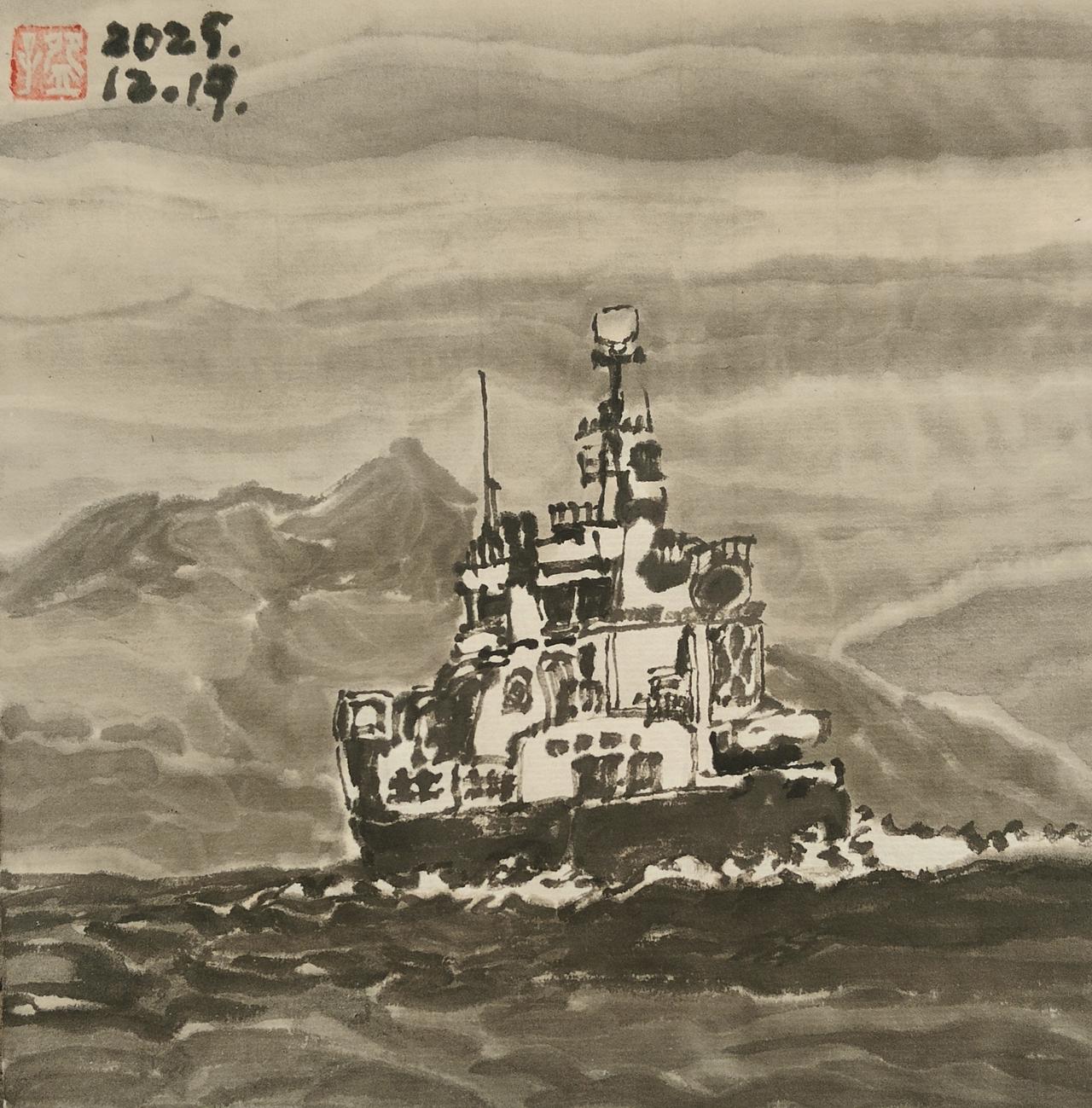 碗子的纸片水墨