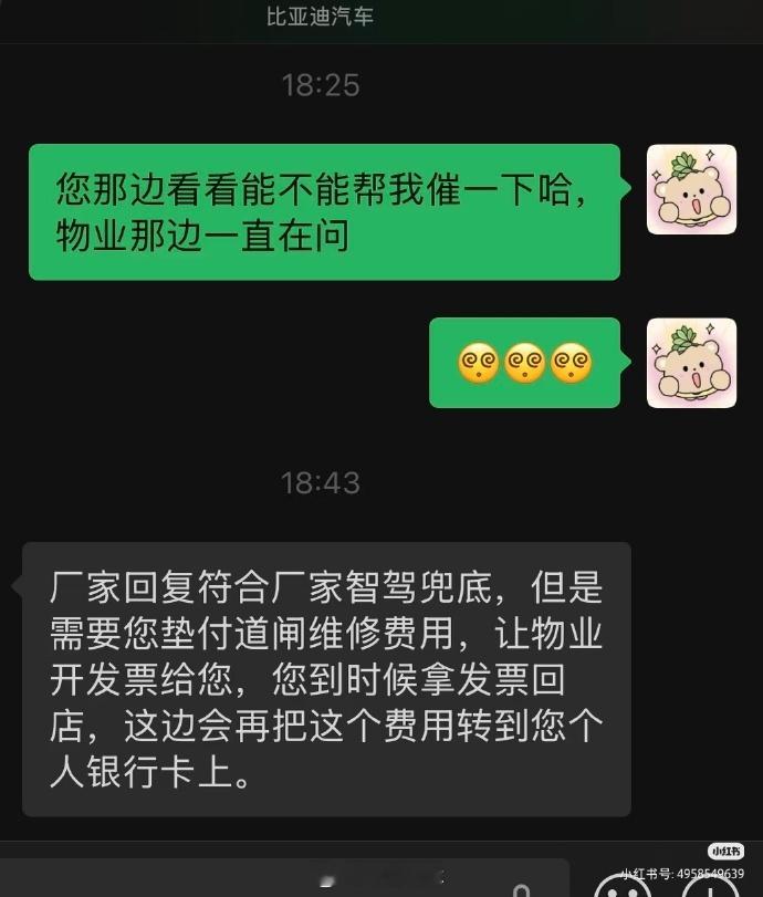 出乎意料，比亚迪泊车兜底，撞到停车场杆子也兜底比亚迪