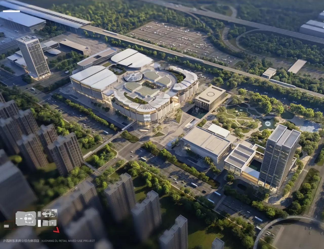 胖东来梦之城全新鸟瞰图！
从胖东来创始人于东来个人社交平台上看到疑似胖东来梦之城