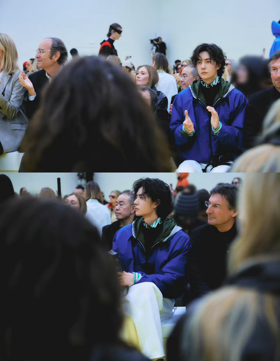 王一博看秀随拍王一博随拍不是随便拍的王一博看秀造型好帅啊！！！王一博