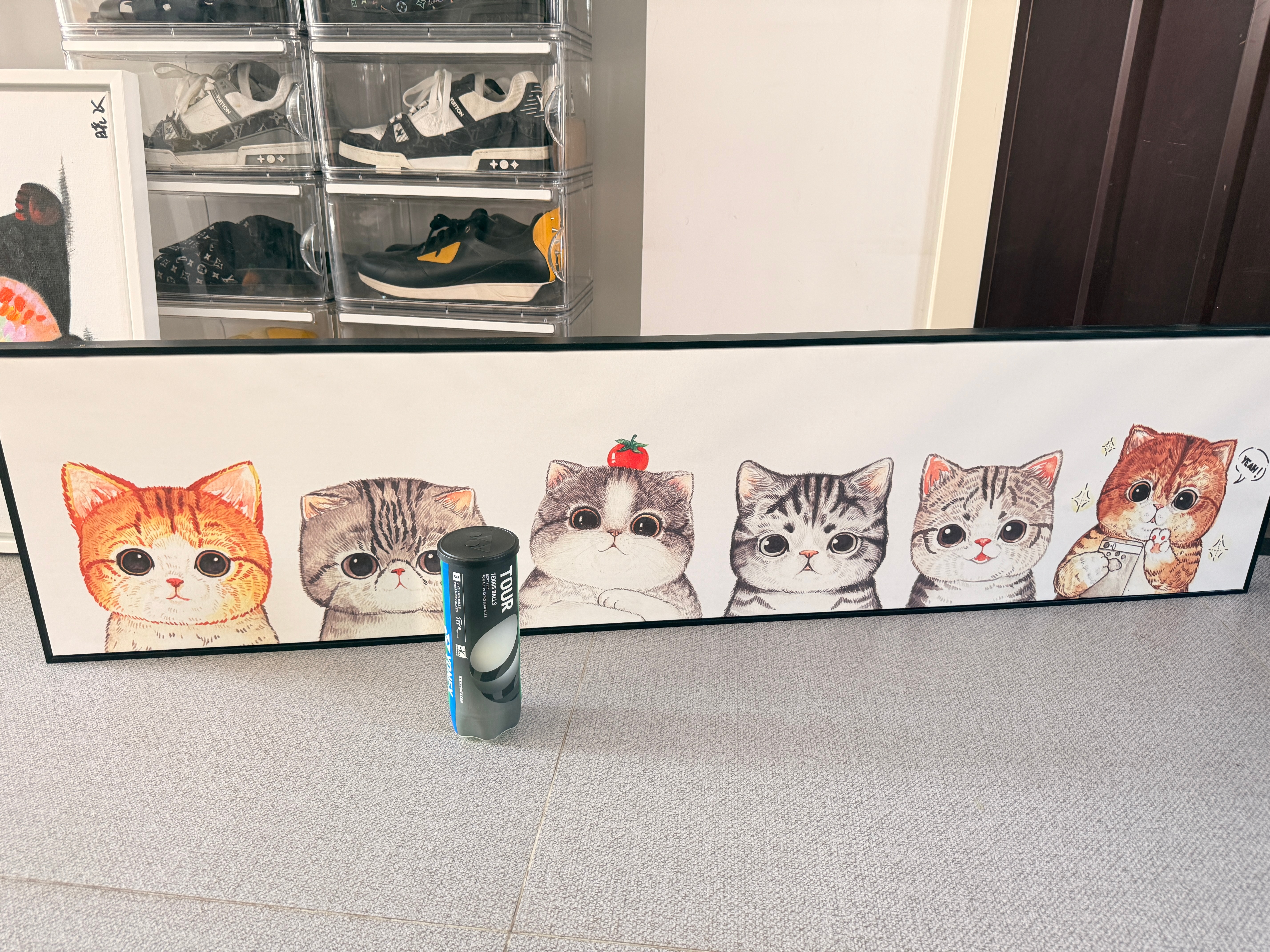 拿到挂画的再送你一桶yonex的球，好好打哦！这个花好像是我直播时候被夸奖最多的